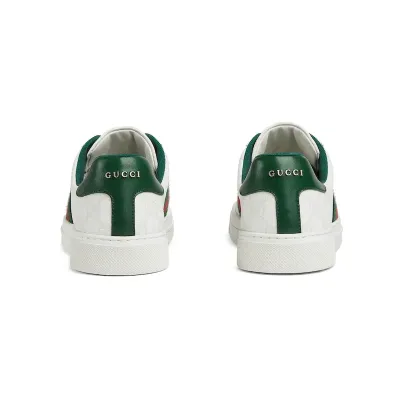 Gucci Ace series white sneakers woven fabric women's sports shoes