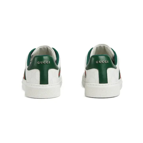 Gucci Ace series white sneakers woven fabric women's sports shoes - Image 3