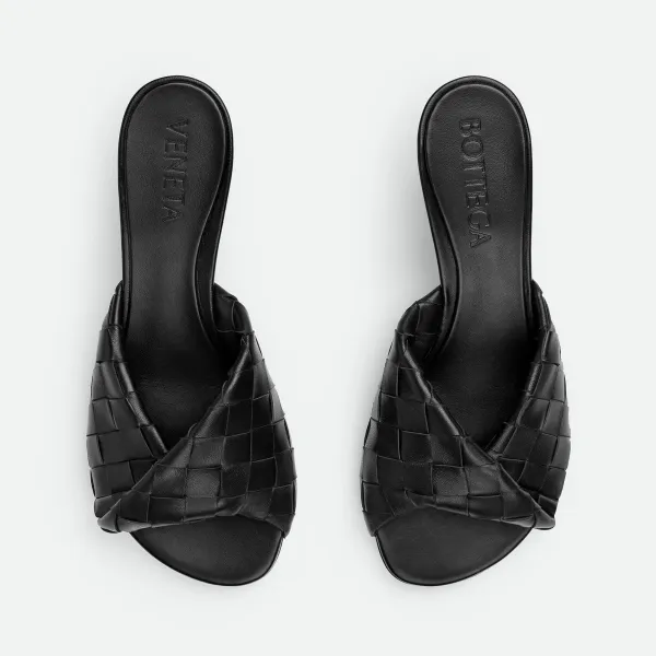 Bottega Veneta Blink Mule In Black Intrecciato Leather Kitten Heel Mule (Heel Height 4.5cm) - Image 4