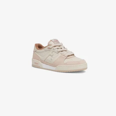 FENDI Women's pink suede low-top shoes Sneakers