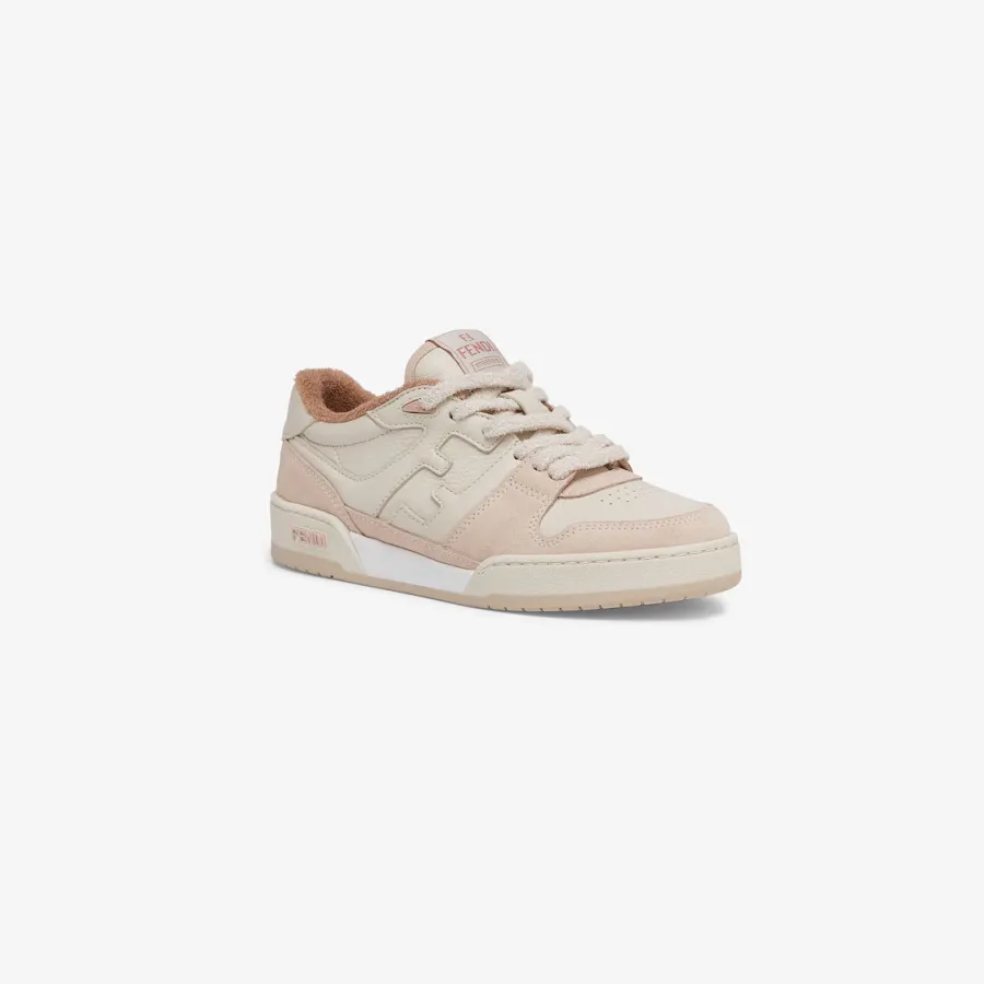 FENDI Women's pink suede low-top shoes Sneakers