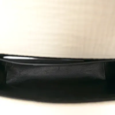 Saint Laurent Medium Jamie Bag Vanilla Ice Crinkle Monogram Cotton Patchwork Aged Gold Hardware