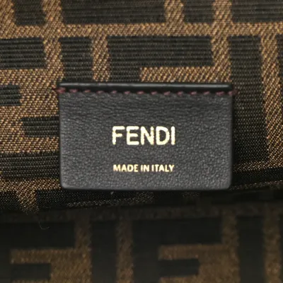 Fendi Small Fendi First Black Shiny Nappa Leather Gold Hardware
