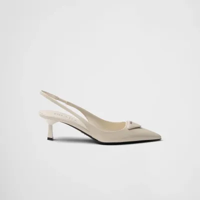 PRADA Patent paint leather White High Heels Shoes