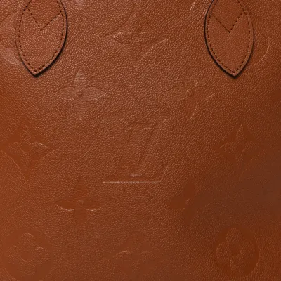 Louis Vuitton Neverfull MM Cognac Giant Monogram Empreinte Leather