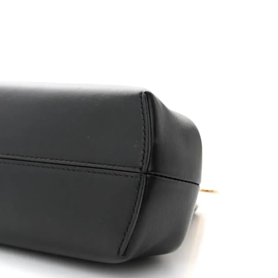 Fendi Medium Fendi First Black Shiny Nappa Leather Gold Hardware