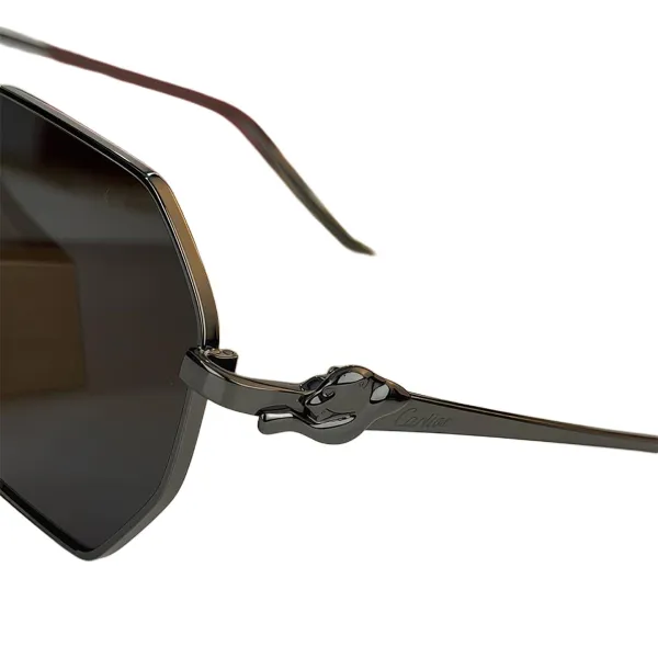 Cartier glasses black/grey/green/transparent grey/brown color Size 58-19-135 - Image 2