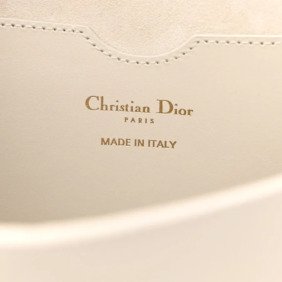 Dior Large Bobby Bag White Box Calfskin Leather Gold Hardware