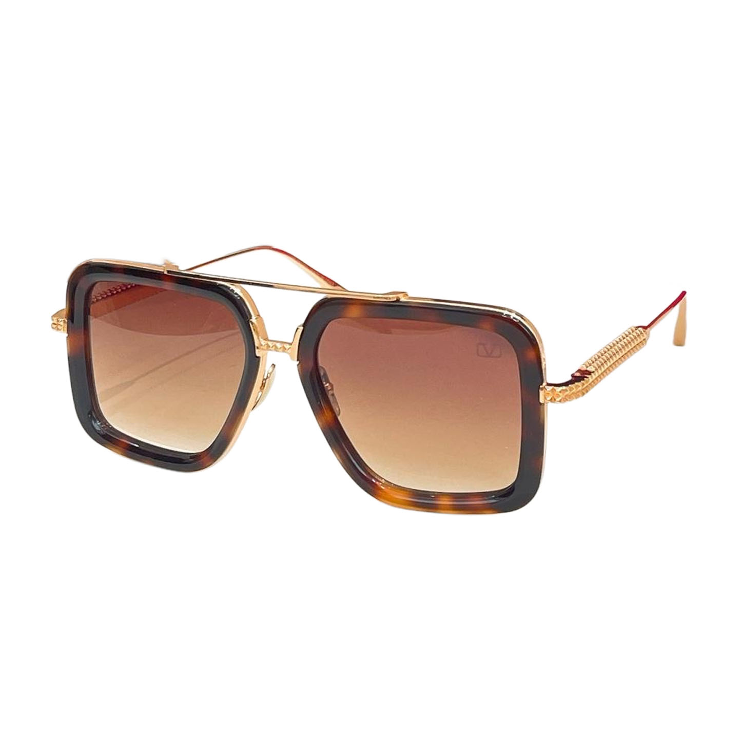 Óculos de armação quadrada Valentino leopardo/preto/ouro preto/roxo preto/prata roxo/branco Tamanho 64口5-145