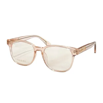 Gucci Wayfarer glasses black/leopard/brown/pale orange color transparent lens Size 52口18-145