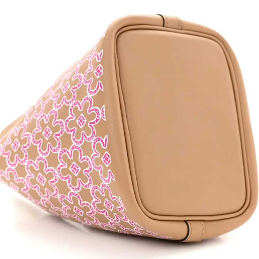 Hermès Micro Lucky Daisy Picotin Lock Chai/Rose/White Swift Leather Palladium Silver Hardware