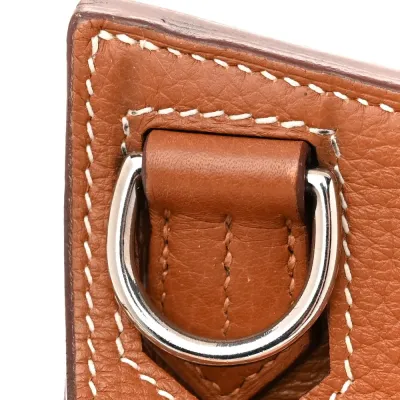 Hermès Jypsiere 28 Brown Taurillon Clemence Leather Palladium Silver Hardware