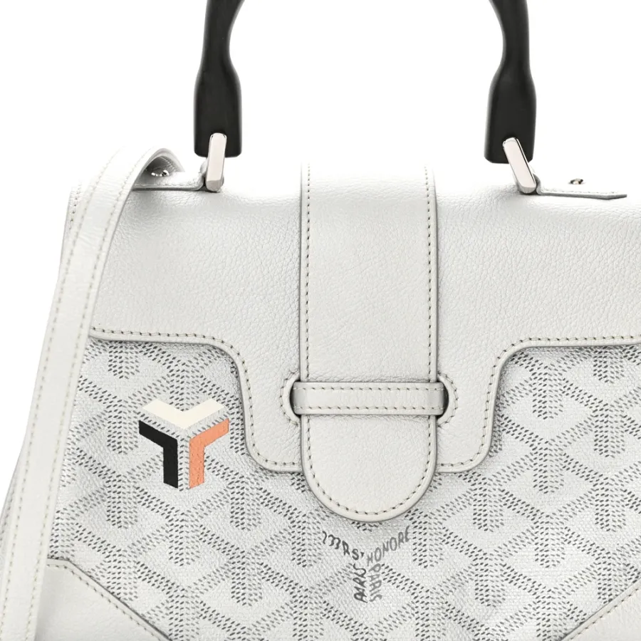 Goyard Mini Saigon Bag Precious Metals Goyardine Canvas Silver Hardware