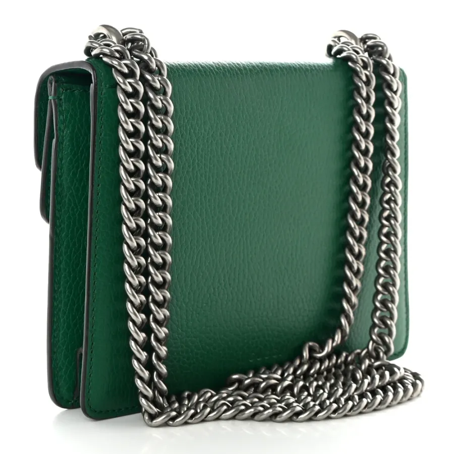 Gucci Mini Dionysus Shoulder Bag Emerald Calfskin Leather Aged Silver Hardware
