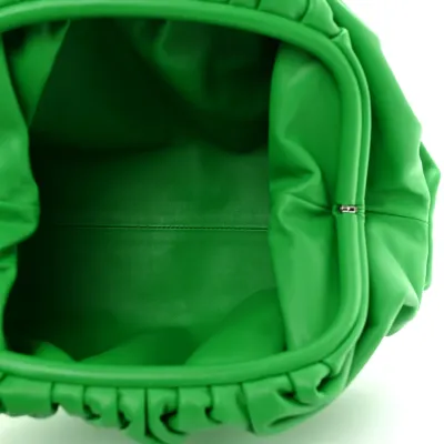 Bottega Veneta Oversized The Pouch Clutch Parakeet Smooth Butter Calf Leather