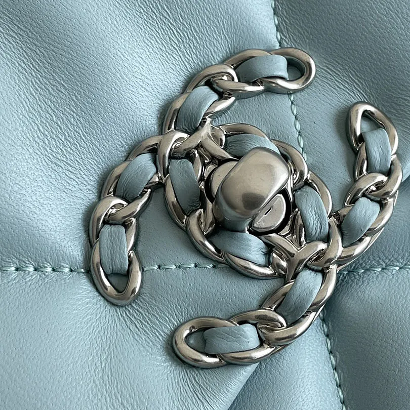 Chanel 19 Bag Light Blue Olive Green Grey Blue Navy Blue Yellow Caramel 26cm