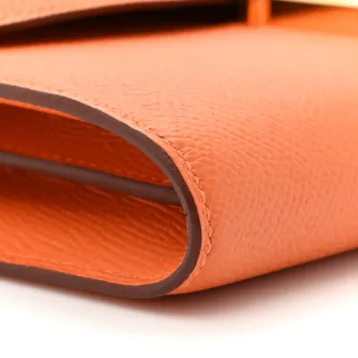Hermès Constance Long Wallet To Go Orange Epsom Leather Gold Hardware