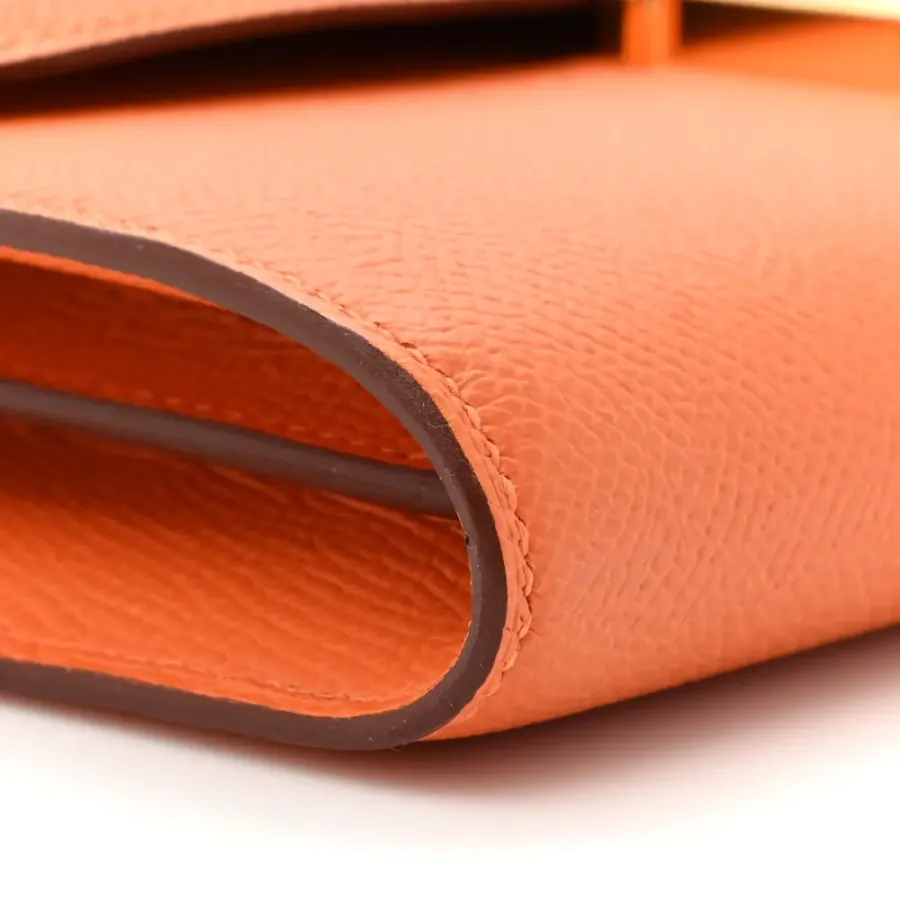 Hermès Constance Long Wallet To Go Orange Epsom Leather Gold Hardware