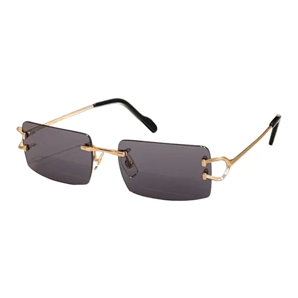 Cartier square frame glasses black silver/brown rose gold/blue silver/brown gold/black gold/silver/gold color Size 55-19-145 - Image 5