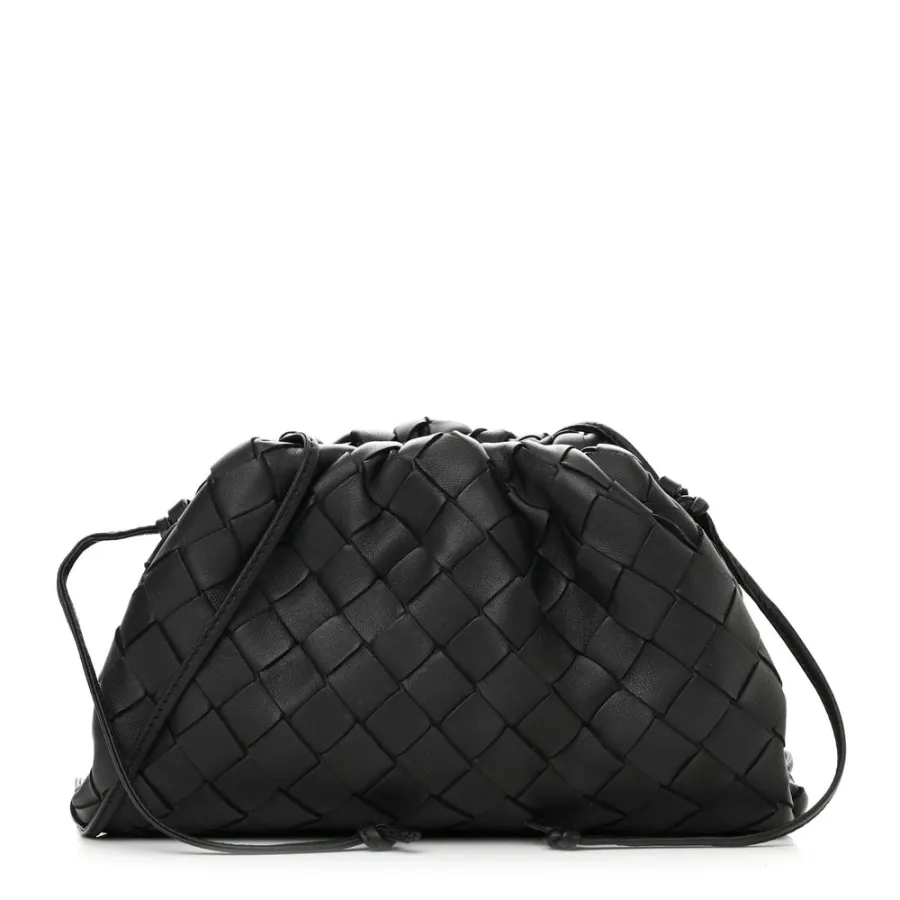 Bottega Veneta Mini Intrecciato Pouch Black Nappa Leather