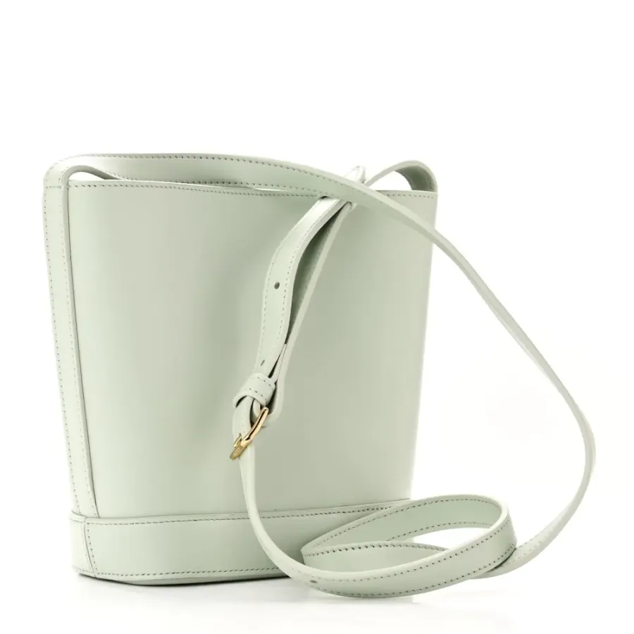 Celine Small Cuir Triomphe Bucket Bag Jade Smooth Calfskin Leather Gold Hardware