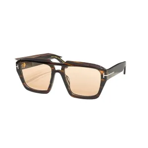 Tom Ford square frame glasses leopard apricot/leopard rust/yellow black/orange brown/tawny black/black/leopard blue/black brown color Size 56口19-140