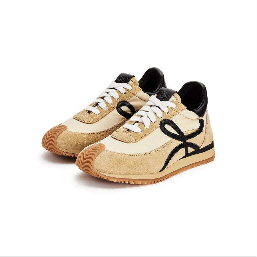 LOEWE Suede and nylon smooth sneakers