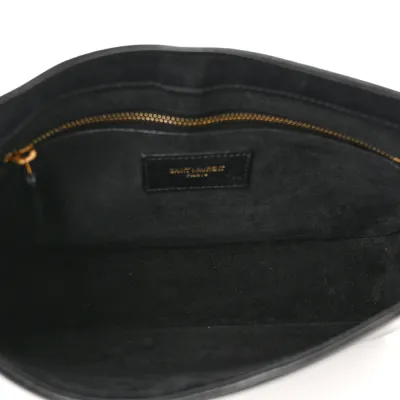 Saint Laurent Medium Le 5 À 7 Hobo Black Smooth Calfskin Leather Gold Hardware