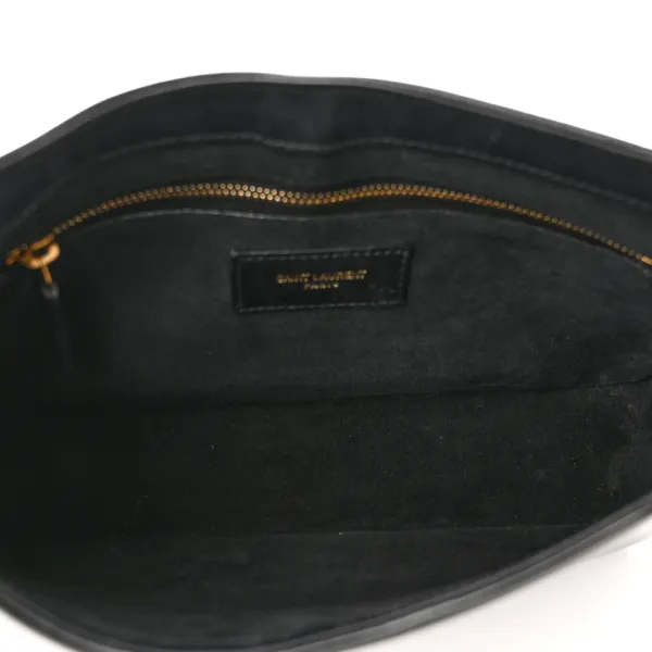 Saint Laurent Medium Le 5 À 7 Hobo Black Smooth Calfskin Leather Gold Hardware - Image 7