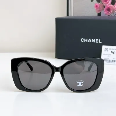 CHANEL glasses black white color size 53口17-145