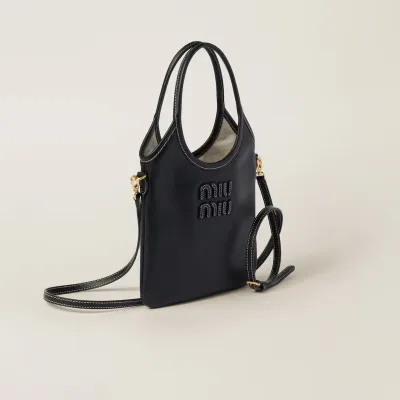 Miu Miu Calfskin Leather Black Top-Handle Bags
