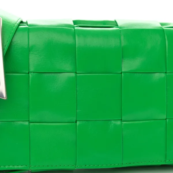 Bottega Veneta Maxi Intrecciato Small Cassette Crossbody Bag Grass Paper Calfskin Leather - Image 8