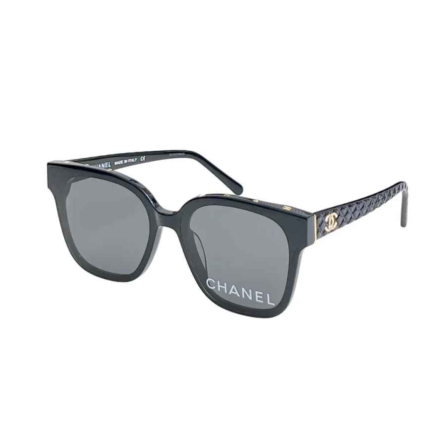 CHANEL square frame glasses blue-green gradient/black color size 65-16-145
