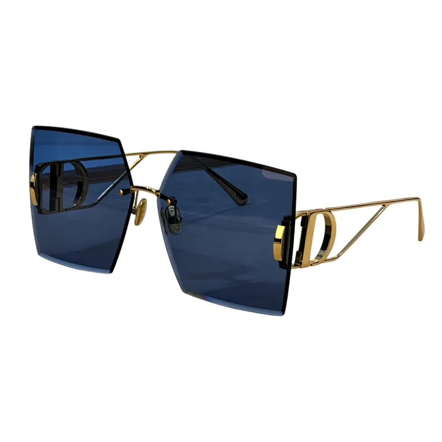 DIOR 30 MONTAIGNE square frame glasses gradient color of purple to gold/gold/grey/black gold/blue color Size 64口14-135