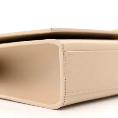 Saint Laurent Medium Kate Satchel Nude Powder Monogram Grain De Poudre Leather Gold Hardware