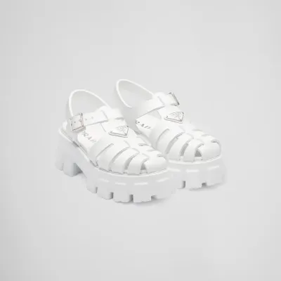 PRADA White rubber Monolith sandals