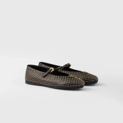 PRADA Naplak Flat Shoes black Ballet Shoes