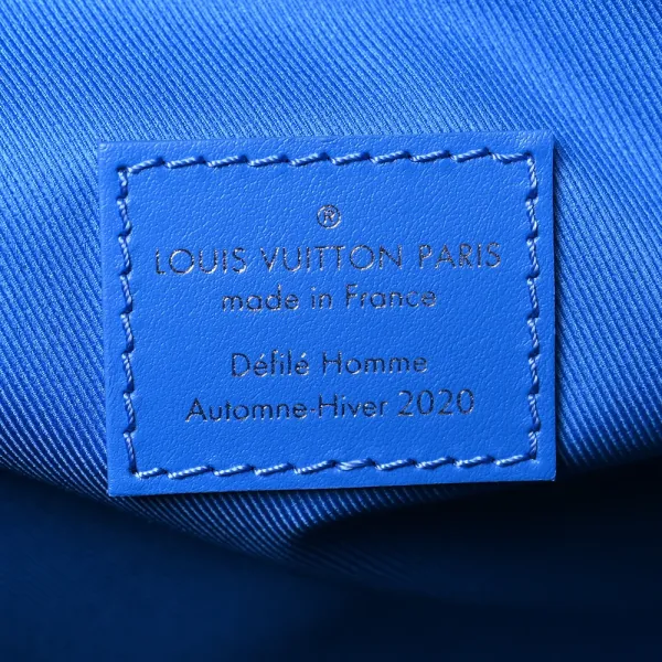 Louis Vuitton Clouds Keepall Bandoulière 50 Blue Monogram Canvas Silver Hardware - Image 2