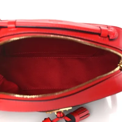 Louis Vuitton Saintonge PM Coquelicot Monogram Canvas Gold Hardware