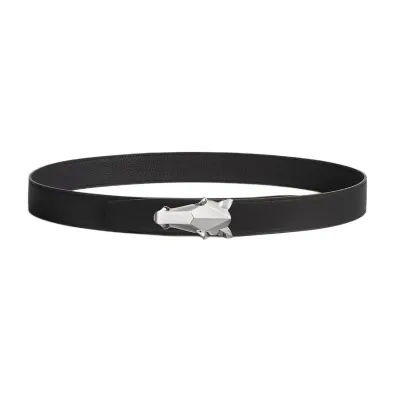 Hermès Men' s Destrier Buckle Reversible Belt In Black/Etoupe/Coffee/Brown/Blue Grained Calfskin With Silver Hardware 32mm
