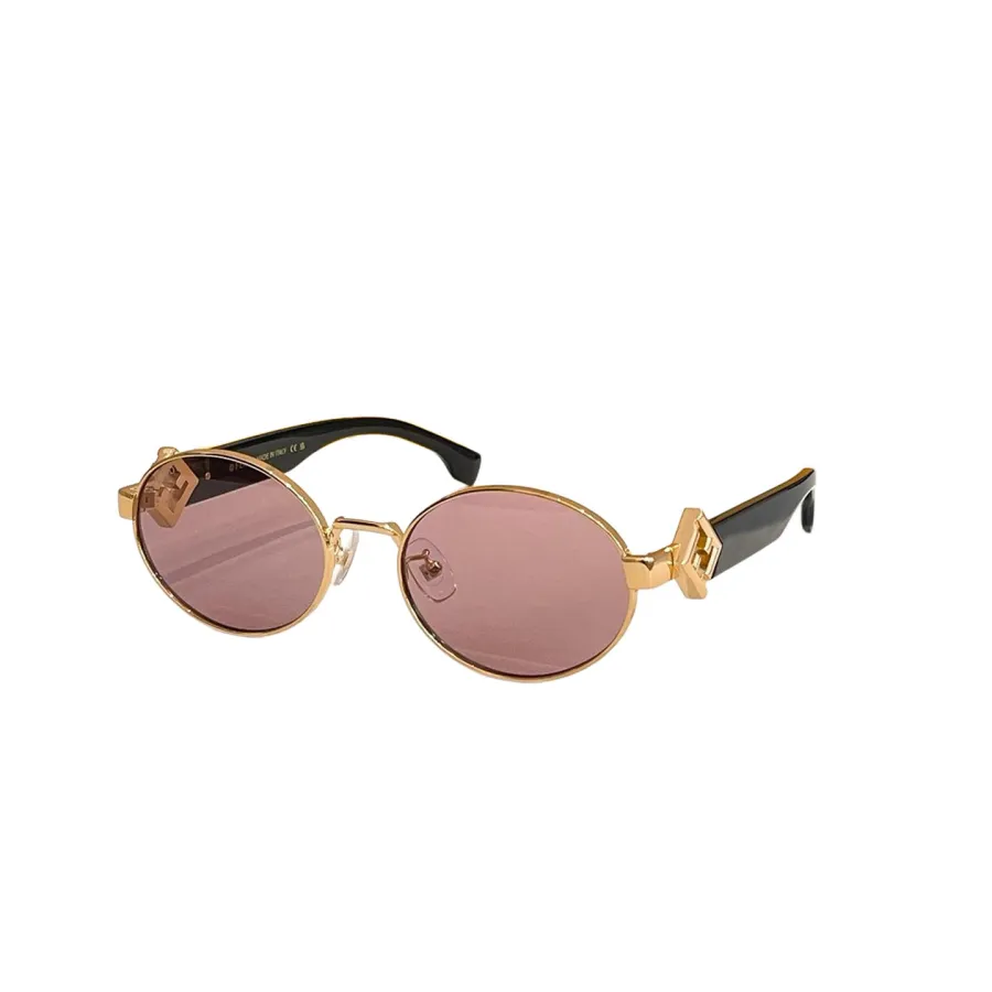 Fendi Oval glasses leopard/black/silver/blue/red/black silver/black gold/green/brown leopard color Size 55口17-145