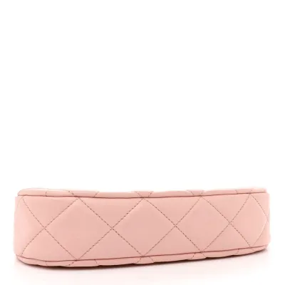 Grade Chanel 19 Pink Quilted Aged Calfskin Bag