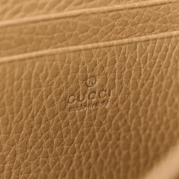 Gucci Mini Crystal Dionysus Chain Wallet Natural Tan / Black Diamond & Dollar Calfskin Leather Silver Hardware - Image 2