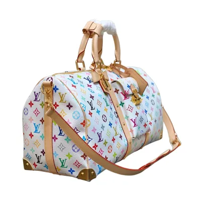 Louis Vuitton x Murakami Takashi Keepall Bandouliere 45 Multicolor Gold Hardware