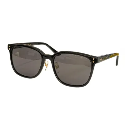 Gucci square frame glasses mustard/black/leopard color Size 57口18-145