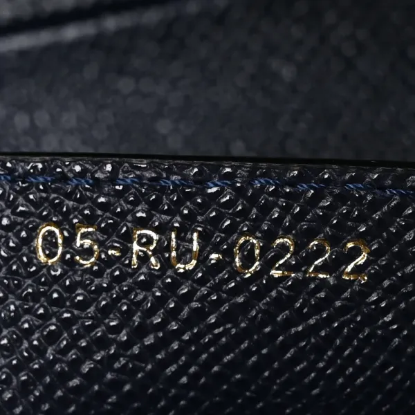 Dior Medium Saddle Bag Navy Blue Grained Calfskin Leather Gold Hardware - Image 9