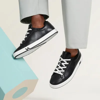 HERMES Kid Sneakers Black Sports Shoes