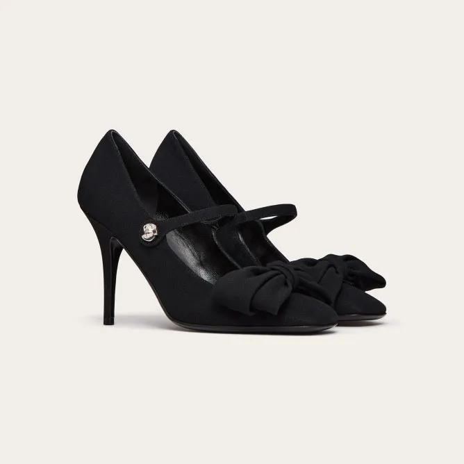 VALENTINO Suede Mary Jane Heels (heel height 10cm)