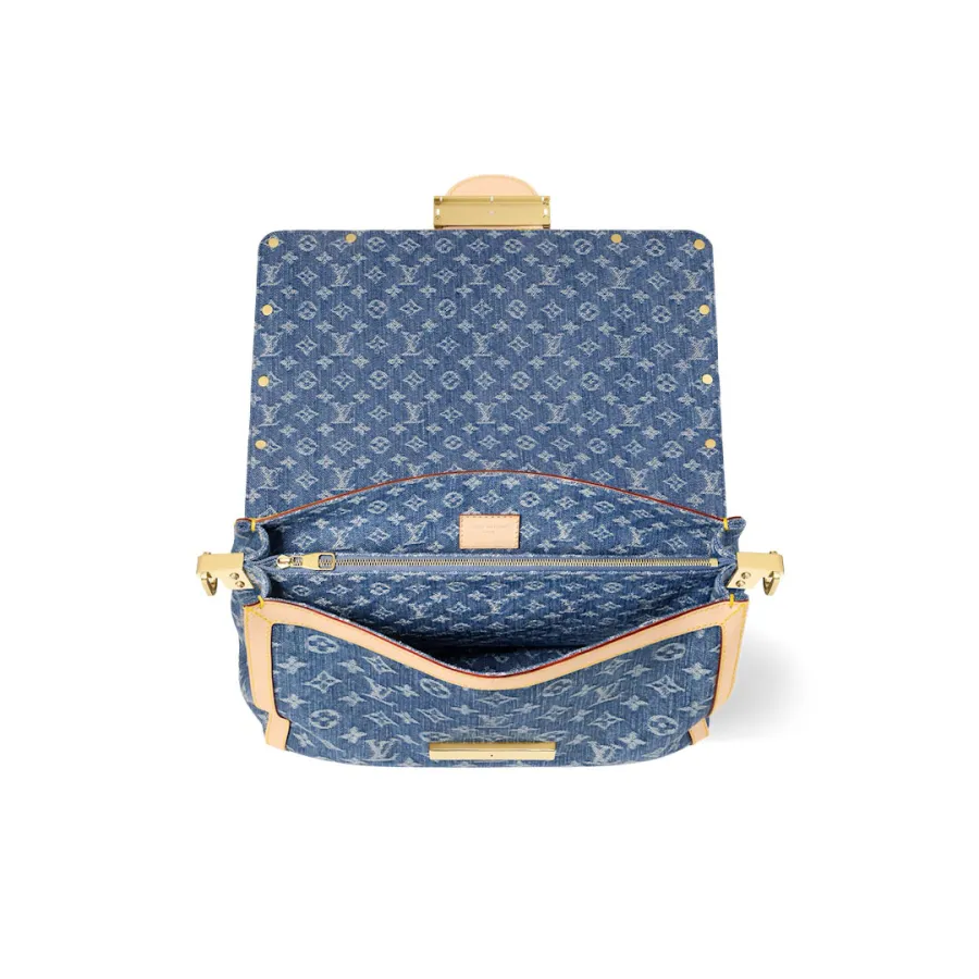 Louis Vuitton Dauphine Soft GM Denim Blue Gold Hardware