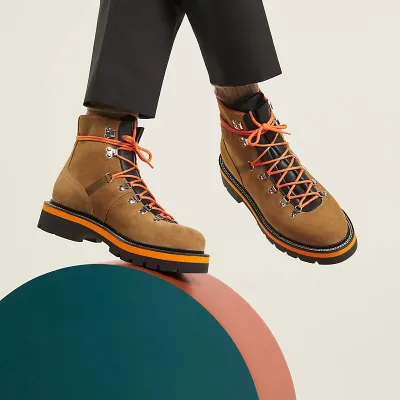 HERMES Hike Brown ankle boots
